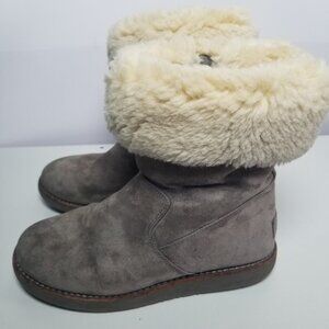 UGG Women's Celvin Chocolate Brown Side Zip Mid-Calf Water Resistant Boots Sz 8